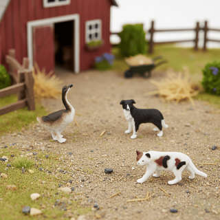 Ферма: Набор 12 мини-фигурок животных с проектором 9