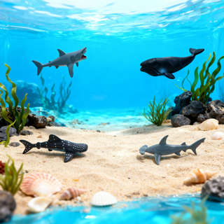 Морские обитатели: Набор 12 мини-фигурок животных в тубе 11