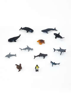 Морские обитатели: Набор 12 мини-фигурок животных в тубе 4