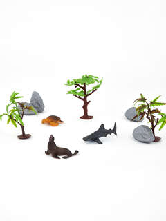 Морские обитатели: Набор 12 мини-фигурок животных в тубе 3