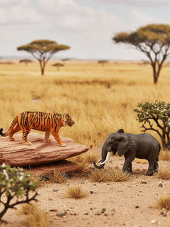 Дикий мир: Набор фигурок животных в ведёрке (средний) 14