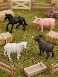 Ферма: Набор фигурок животных в ведёрке (средний) 11