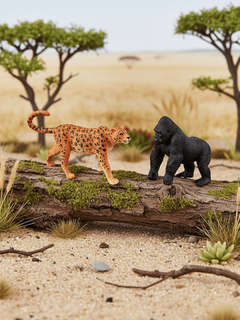 Дикий мир: Набор фигурок животных в ведёрке (большой) 12