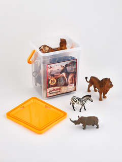 Дикий мир: Набор фигурок животных в ведёрке (большой) 2