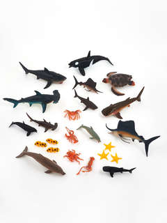 Морские обитатели: Набор фигурок животных в ведёрке (большой) 4