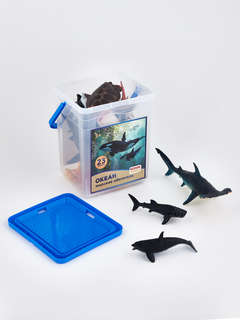 Морские обитатели: Набор фигурок животных в ведёрке (большой) 2