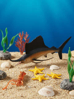 Морские обитатели: Набор фигурок животных в ведёрке (большой) 10