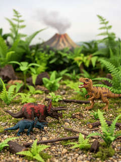 Динозавры и доисторические животные: Набор фигурок животных в ведёрке (большой) 8