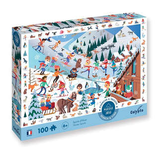 Пазл на наблюдательность 'Зимние виды спорта', 100 элементов