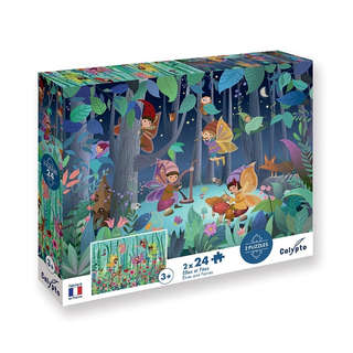 Набор из 2х пазлов 'Эльфы и феи', 2 х 24 элемента