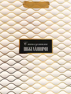 Пакет подарочный вертикальный «С наилучшими пожеланиями», 18x23x10 см 2