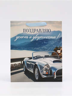 Пакет подарочный ламинированный «Поздравляю», 23 x 27 x 11,5 см 4