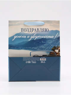 Пакет подарочный ламинированный «Поздравляю», 23 x 27 x 11,5 см 5