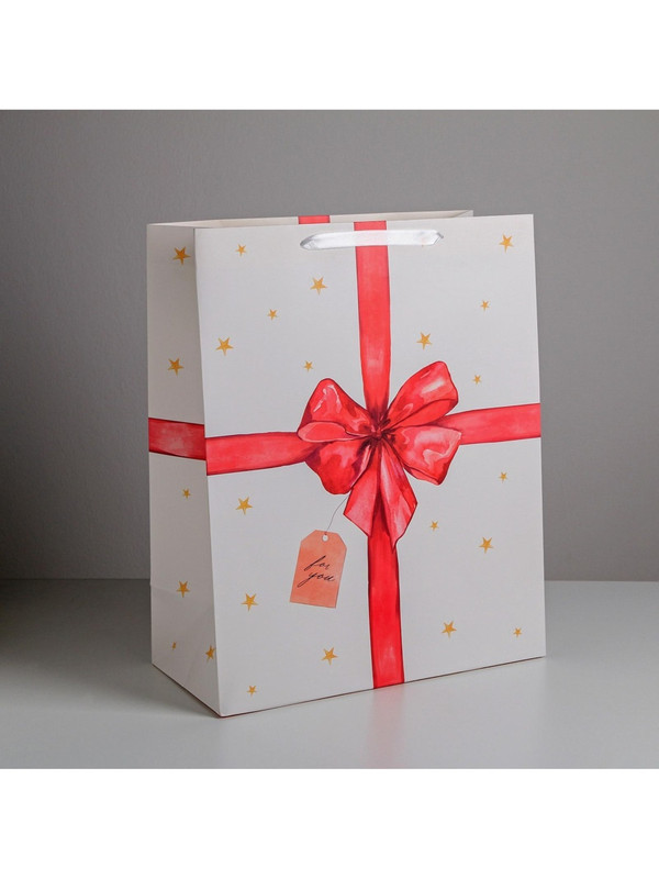 Пакет подарочный ламинированный «For you», 49x40x19 см