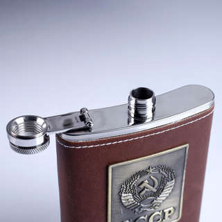 Фляжка «СССР», 240 мл, экокожа 2