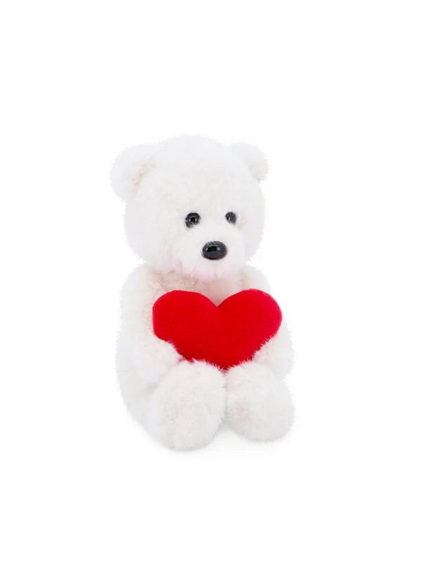 Медвежонок Тёпа Влюбленное сердце, 33 см, белый, Orange Toys