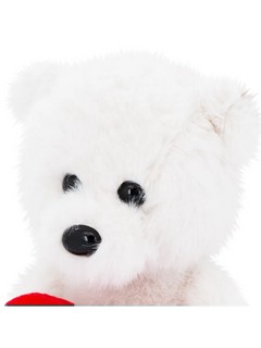 Медвежонок Тёпа Влюбленное сердце, 33 см, белый, Orange Toys 4