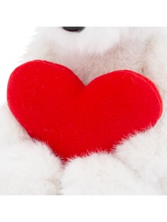 Медвежонок Тёпа Влюбленное сердце, 33 см, белый, Orange Toys 5