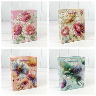 Пакет подарочный 'Цветы' 18х23х10 см, ассорти. Цена за 1 шт.