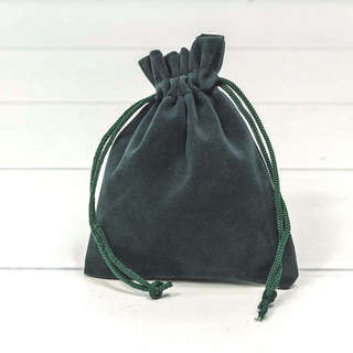 Мешочек бархатный 10х12 см, сине-зелёный