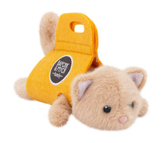 Котенок в переноске, 17 см, бежевый, мягкая игрушка Orange TOYS