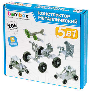 Для уроков труда №1, 5в1: конструктор металлический, с подвиж...