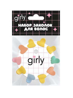 Набор заколок для волос GIRLY 10 шт. 'Сердечки', радуга 2