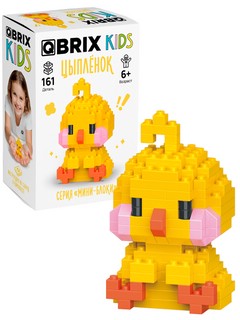 3D Конструктор 'Цыпленок' пластик, 205 деталей, QBRIX KIDS 32...