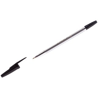 Ручка шариковая Corvina "51 Classic" черная 1.0 мм, прозрачный корпус