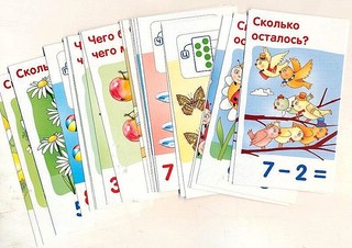 Математика, Уровень 1 'Мышата: Счет в пределах 10', набор карточек 2