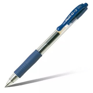 Ручка гелевая Pilot BL-G2-5 синяя 0.5 мм, прозрачный корпус с синими вставками