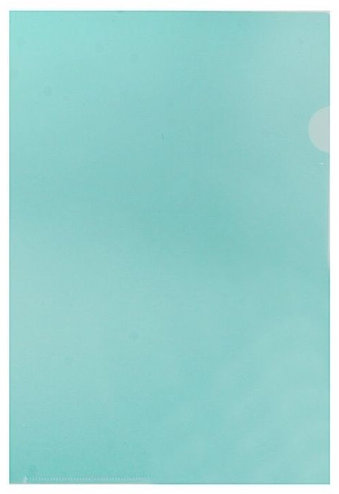 Папка-уголок Comix, А4, прозрачная, зеленая