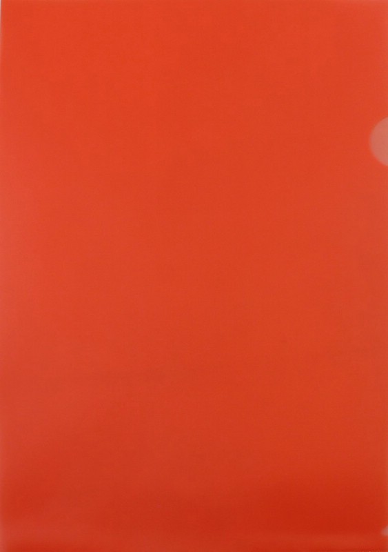 Папка-уголок Comix, А4, прозрачная, красная