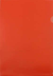 Папка-уголок Comix, А4, прозрачная, красная