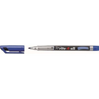 Маркер-ручка перманентная STABILO "Write-4-All", толщина письма 1 мм, синяя, 146М
