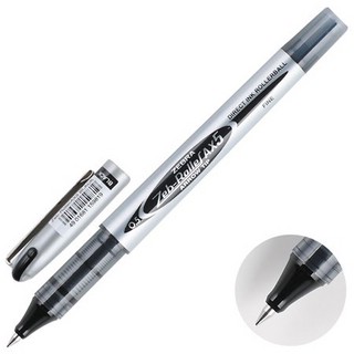 Ручка-роллер Zeb-roller DX5, 0.5 мм, черная, цвет серебристый