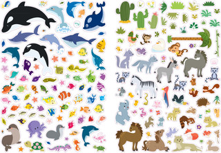 600 наклеек. Животные. Книга с наклейками 3