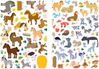 600 наклеек. Животные. Книга с наклейками 5