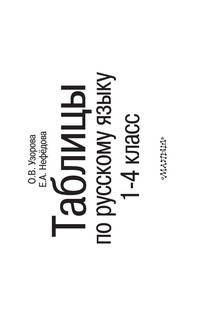 Таблицы по русскому языку для начальной школы 2
