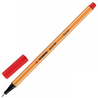 Ручка капиллярная 0.4 мм красная 88/40 Stabilo Point