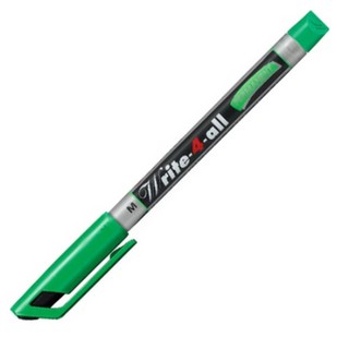Маркер-ручка перманентная STABILO 'Write-4-All', толщина письма 1 мм, зеленая, 146М