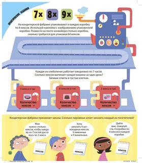 Интерактивная таблица умножения с наклейками 3