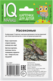Насекомые. Обучающие карточки для детей 2
