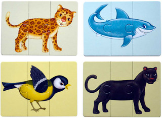 Робинс Обучающая игра Зверопутаница Собираем картинки слоги и слова 2