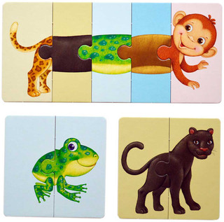 Робинс Обучающая игра Зверопутаница Собираем картинки слоги и слова 4