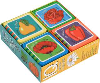 Что здесь растет? Комплект из 4 книжек-кубиков 1