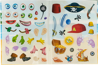 Многоразовые наклейки. Чудики. Пират 3