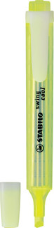 Текстмаркер STABILO 'Swing cool', ЖЕЛТЫЙ, скошенный наконечник, 1-4 мм, карманный клип, 275/24
