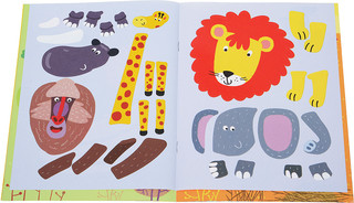 Наклейки с загадками. Собери по частям. В Африке. 2