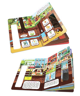 Двухсторонняя развивающая книга 'Что там под землей' 3